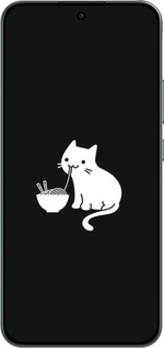 Силиконовый чехол С милым котом на черном фоне для Oppo RENO 14F 5G - 6528u-4091 изображение 