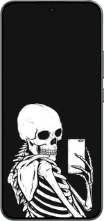 Силиконовый чехол Скелет делает Selfie для Oppo RENO 14F 5G - 6535u-4091 изображение 