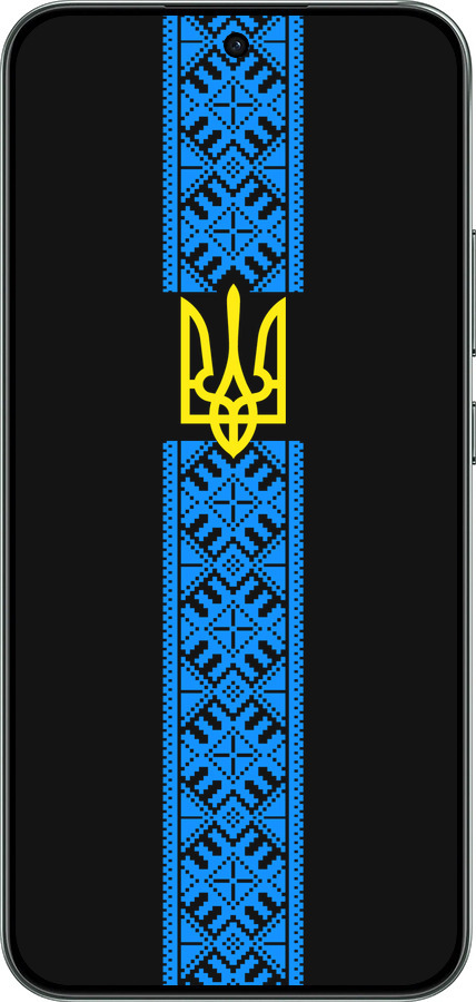 Силиконовый чехол Тризуб в вышиванке для Oppo RENO 14F 5G - 1158u-4091 изображение 