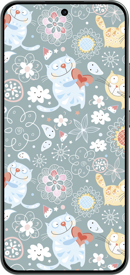 Силиконовый чехол Котята v3 для Oppo RENO 14F 5G - 1223u-4091 изображение 