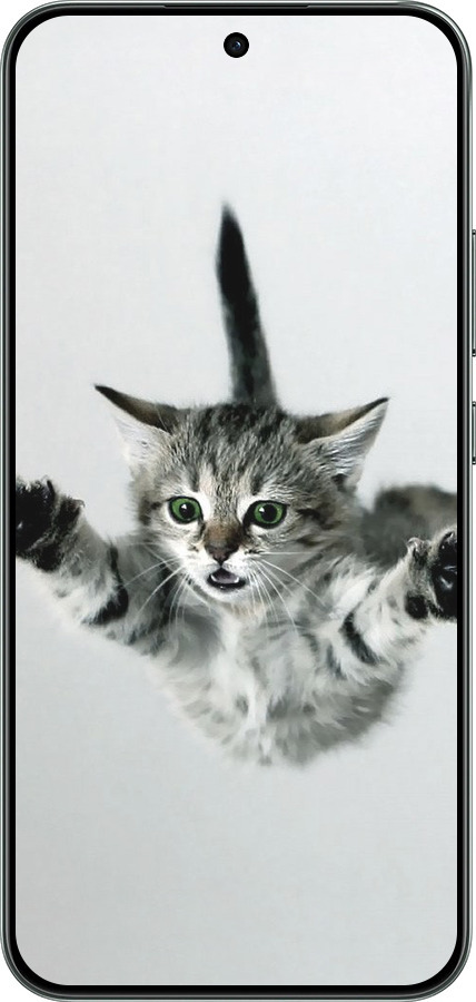 Силиконовый чехол Летящий котёнок для Oppo RENO 14F 5G - 2322u-4091 изображение 