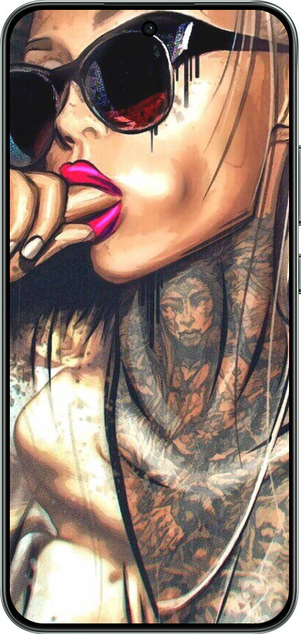 Силиконовый чехол Девушка в тату для Oppo RENO 14F 5G - 4001u-4091 изображение 