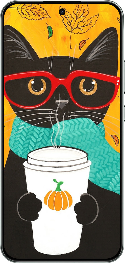 Силиконовый чехол Осенний кот для Oppo RENO 14F 5G - 4026u-4091 изображение 