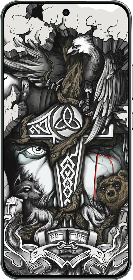 Силіконовий чехол Тату Вікінг для Oppo RENO 14F 5G - 4098u-4091 изображение 