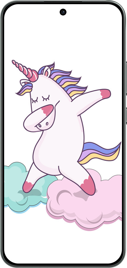 Силиконовый чехол Единорог для Oppo RENO 14F 5G - 4702u-4091 изображение 