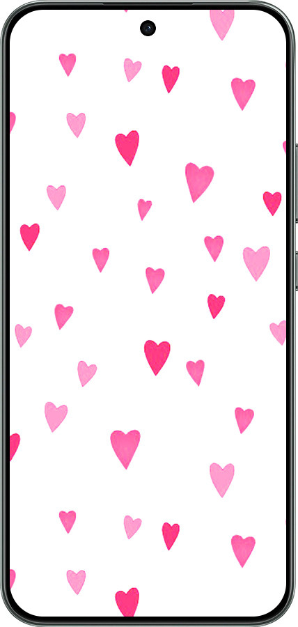 Силиконовый чехол Сердечки 2 для Oppo RENO 14F 5G - 4763u-4091 изображение 