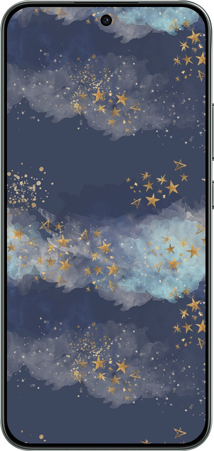 Силиконовый чехол Ночь золотые звезды для Oppo RENO 14F 5G - 5421u-4091 изображение 