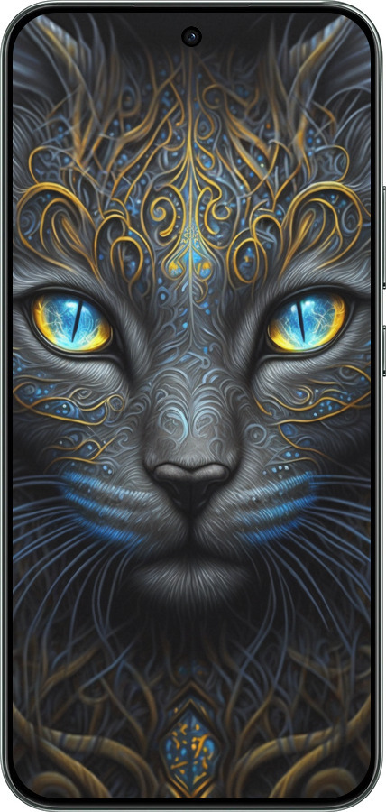 Силиконовый чехол Кошка для Oppo RENO 14F 5G - 5548u-4091 изображение 