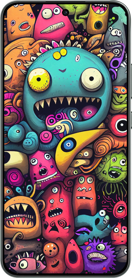 Силіконовий чехол Смішні монстри для Oppo RENO 14F 5G - 5549u-4091 изображение 