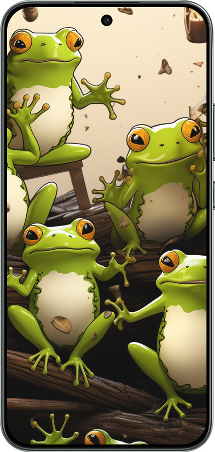 Силиконовый чехол Жабки для Oppo RENO 14F 5G - 5656u-4091 изображение 