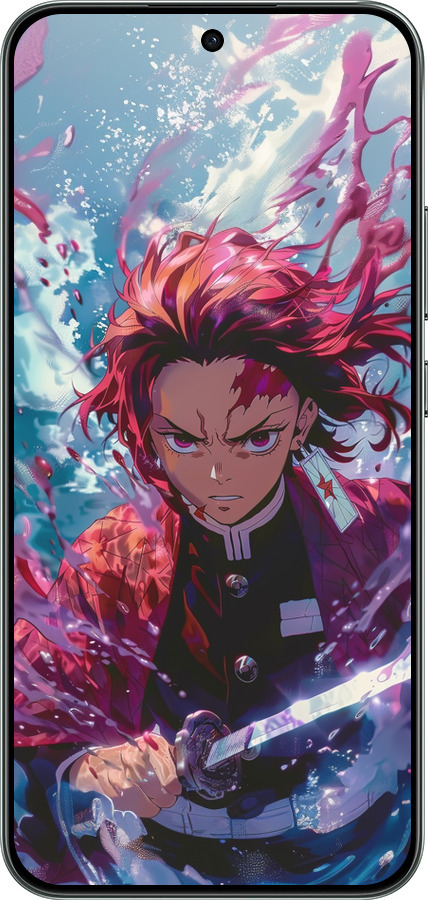 Силиконовый чехол Танджиро Камадо: Клинок рассекающий демонов для Oppo RENO 14F 5G - 6111u-4091 изображение 
