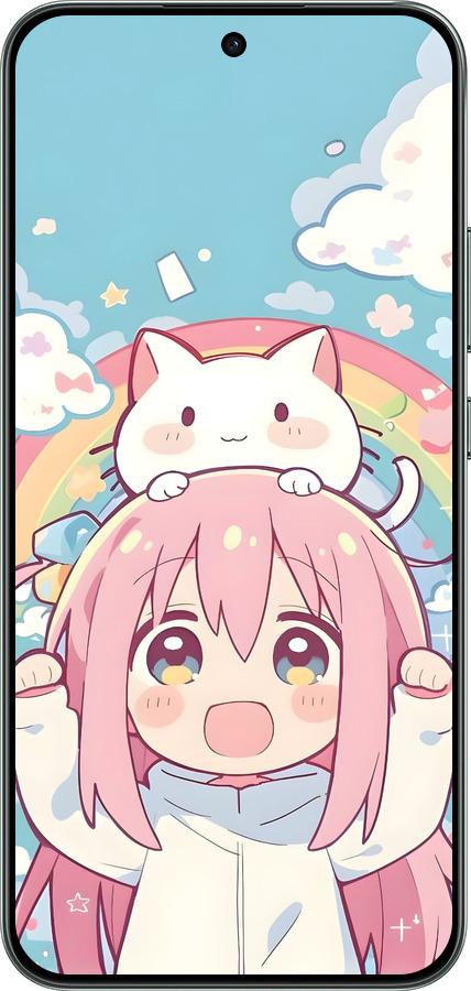 Силиконовый чехол Девочка аниме радуга для Oppo RENO 14F 5G - 6304u-4091 изображение 