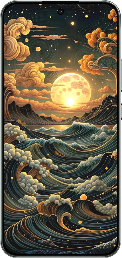 Силиконовый чехол Арт волны для Oppo RENO 14F 5G - 6332u-4091 изображение 