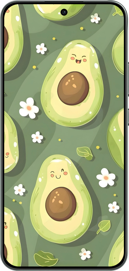 Силиконовый чехол Авокадо для Oppo RENO 14F 5G - 6380u-4091 изображение 