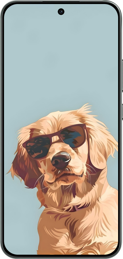 Силиконовый чехол Пес в очках для Oppo RENO 14F 5G - 6381u-4091 изображение 