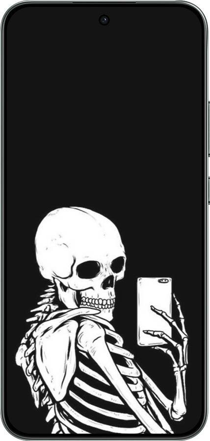 Силиконовый чехол Скелет делает Selfie для Oppo RENO 14F 5G - 6535u-4091 изображение 