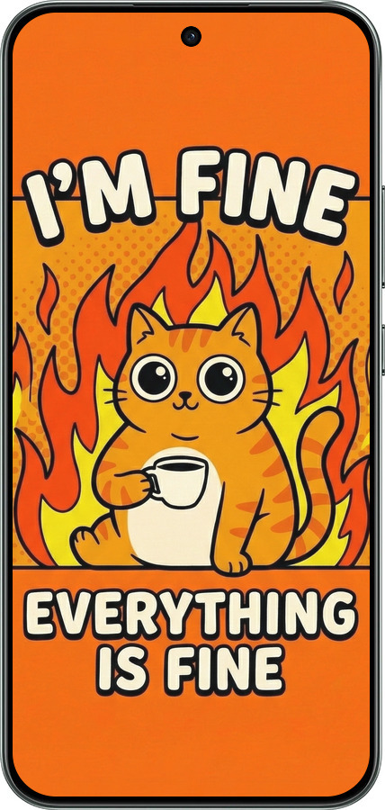 Силіконовий чехол Funny Cat для Oppo RENO 14F 5G - 6786u-4091 изображение 