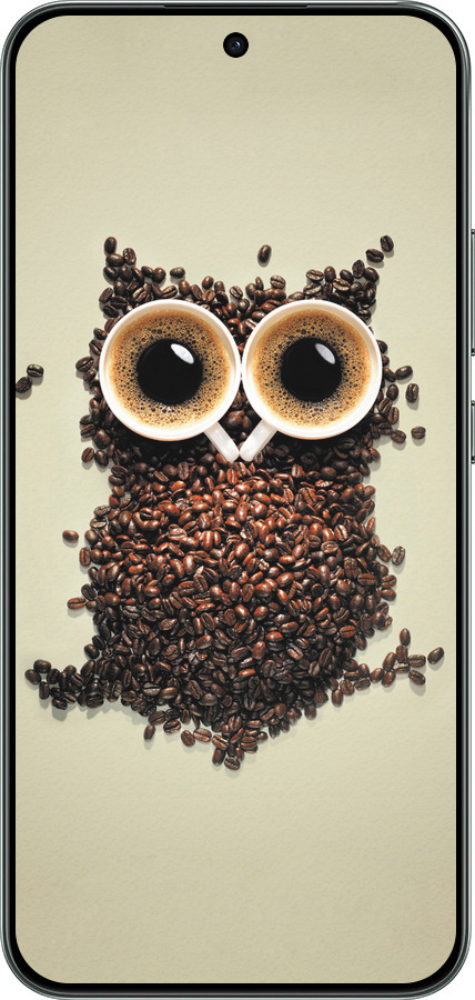 Силиконовый чехол Сова из кофе для Oppo RENO 14F 5G - 777u-4091 изображение 