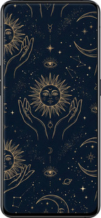 TPU чехол Celestial Harmony: Sun & Moon Gold Mystic Pattern для Oppo Reno 2 - 6778b-1864 изображение 