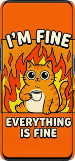 3D пластиковый матовый чехол Funny Cat для Oppo Reno 2 - 6786m-1864 изображение 