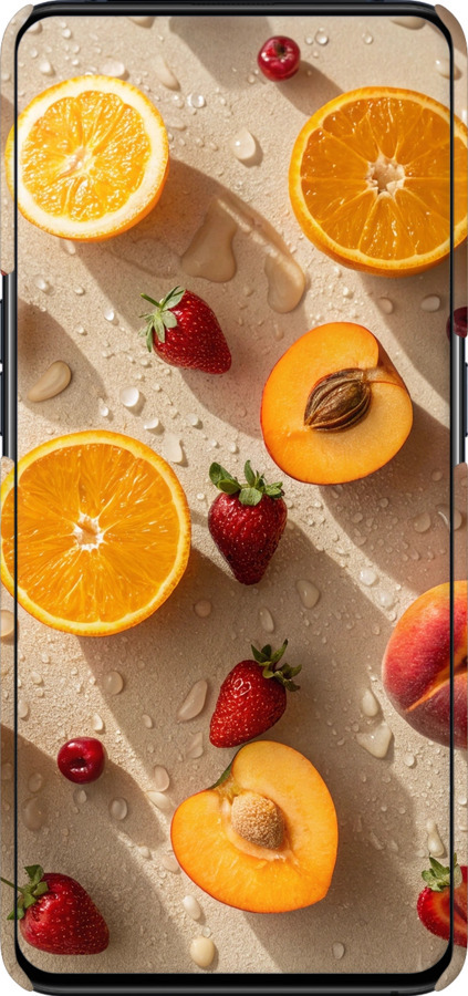 3D пластиковий матовий чехол Фрукти 3 для Oppo Reno 2 - 6703m-1864 изображение 