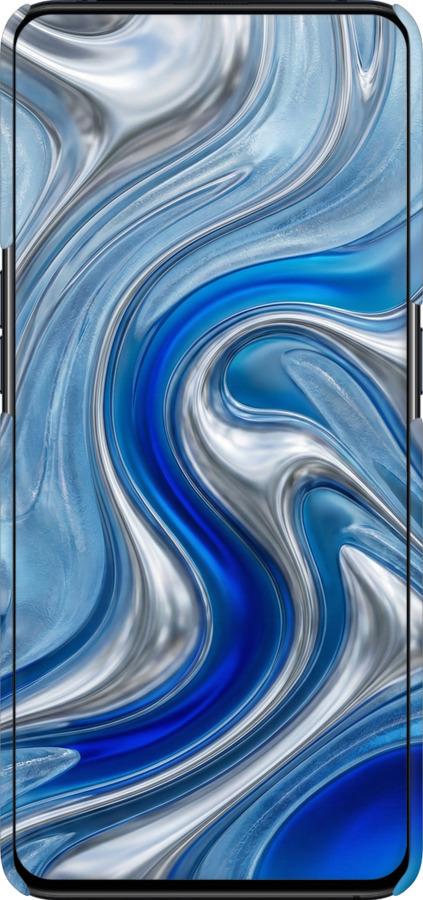 3D пластиковий матовий чехол Liquid Chrome для Oppo Reno 2 - 6781m-1864 изображение 