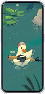 Силикон с усиленными углами чехол Уточка с автоматом для Oppo Reno 2 - 6356sp-1864 изображение 