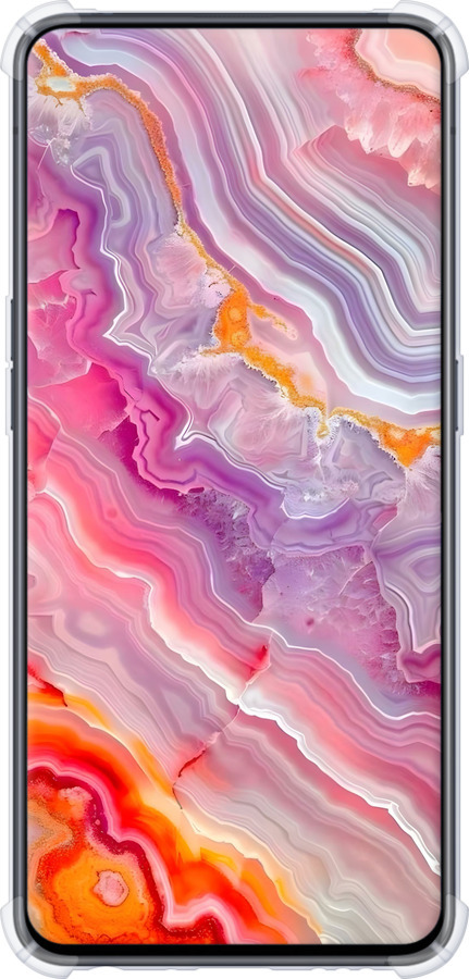 Силикон с усиленными углами чехол Мрамор 2 для Oppo Reno 2 - 6307sp-1864 изображение 