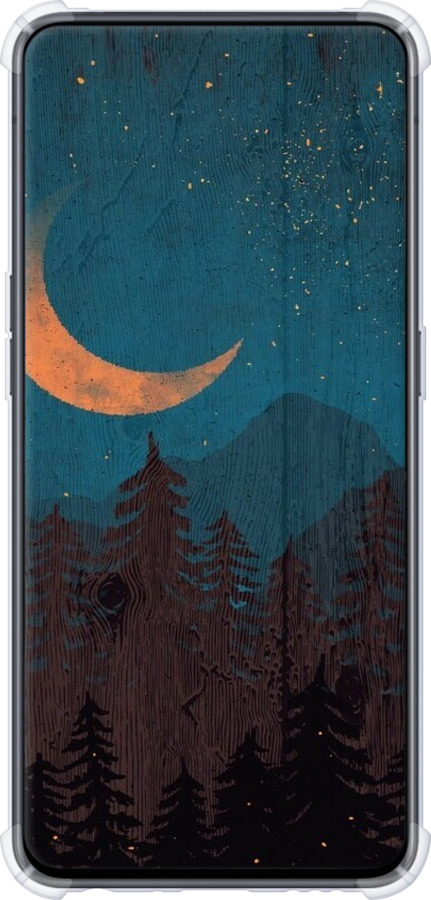 Силикон с усиленными углами чехол Звездный лес для Oppo Reno 2 - 6480sp-1864 изображение 
