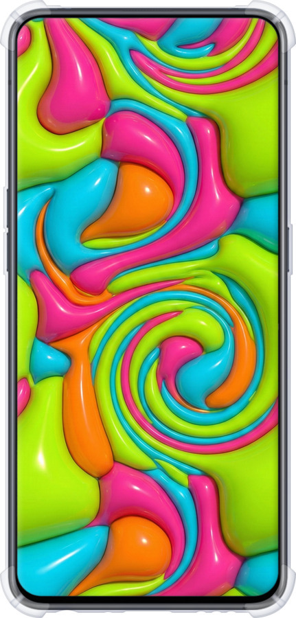 Силіконовий протиударний с посиленими кутами чехол Y2K Jelly Dream для Oppo Reno 2 - 6780sp-1864 изображение 