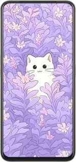 TPU чехол Котик в цветах для Oppo Reno 2Z - 6390b-1867 изображение 