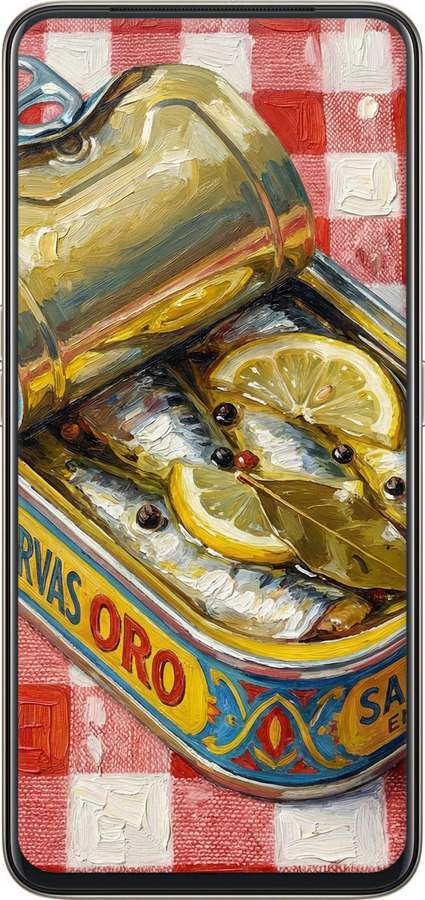 TPU чехол Vintage Sardine Tin Phone для Oppo Reno 2Z - 6772b-1867 изображение 