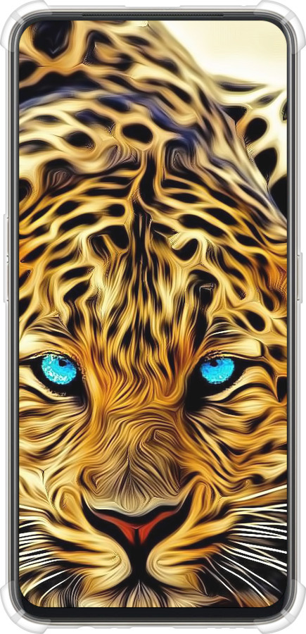 Силіконовий протиударний с посиленими кутами чехол Леопард для Oppo Reno 2Z - 6611sp-1867 изображение 