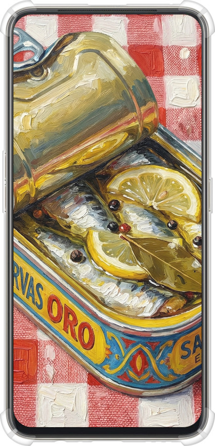 Силіконовий протиударний с посиленими кутами чехол Vintage Sardine Tin Phone для Oppo Reno 2Z - 6772sp-1867 изображение 