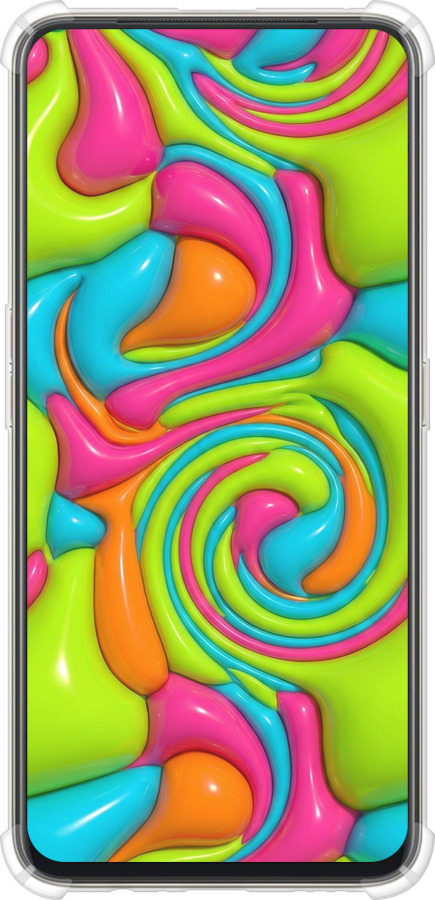 Силикон с усиленными углами чехол Y2K Jelly Dream для Oppo Reno 2Z - 6780sp-1867 изображение 