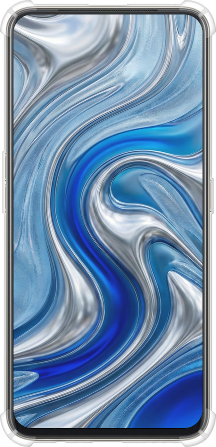 Силіконовий протиударний с посиленими кутами чехол Liquid Chrome для Oppo Reno 2Z - 6781sp-1867 изображение 