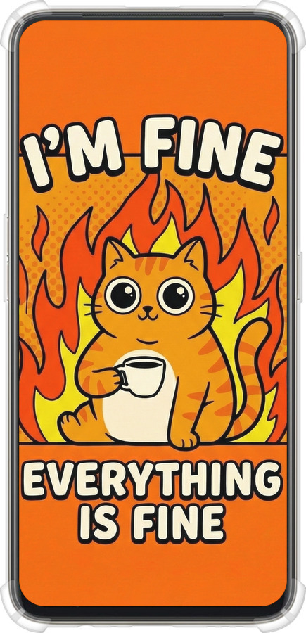 Силіконовий протиударний с посиленими кутами чехол Funny Cat для Oppo Reno 2Z - 6786sp-1867 изображение 