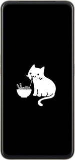 2D пластиковый чехол С милым котом на черном фоне для Oppo Reno 2Z - 6528t-1867 изображение 