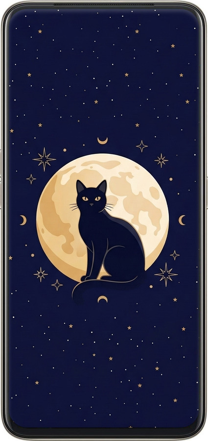 Силіконовий чехол Cute Cat Celestial/Witchy для Oppo Reno 2Z - 6787u-1867 изображение 