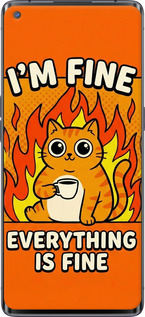 2D пластиковый чехол Funny Cat для Oppo Reno 3 Pro - 6786t-1878 изображение 