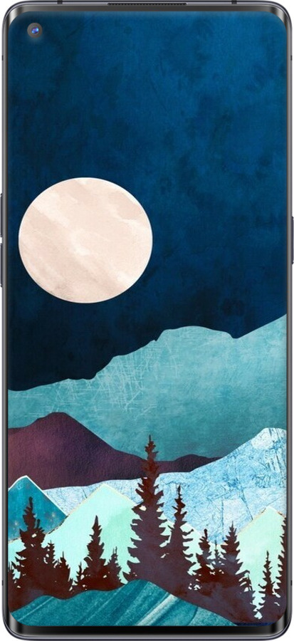 Силиконовый чехол Горная идиллия ночной пейзаж для Oppo Reno 3 Pro - 6488u-1878 изображение 