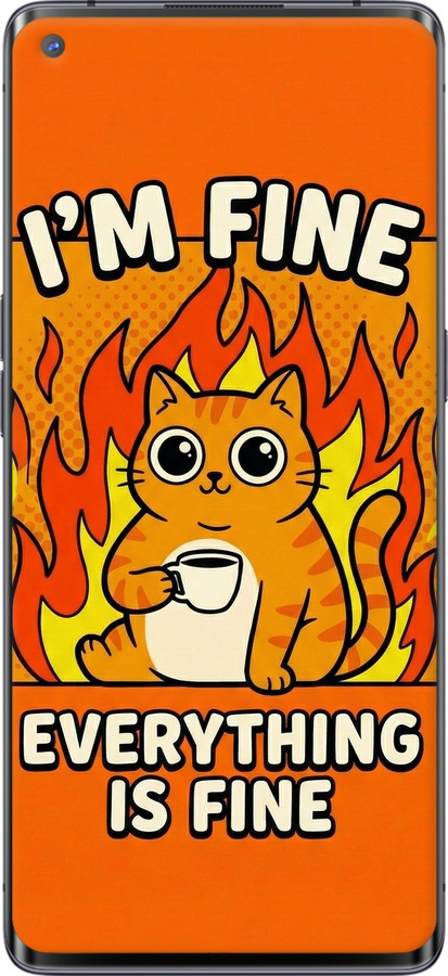 2D пластиковый чехол Funny Cat для Oppo Reno 3 Pro - 6786t-1878 изображение 