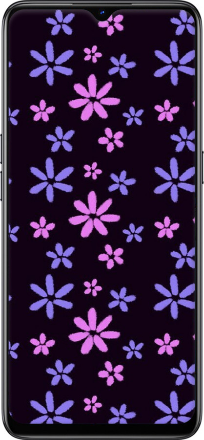 2D пластиковий чехол з квітами для Oppo Reno 3 - 6258t-1901 изображение 