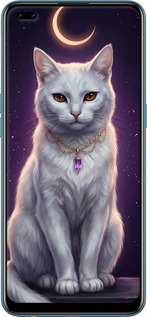 TPU чехол Mystic White Cat Gothic Dark Purple Gold для Oppo Reno 4 Lite - 6805b-2099 изображение 