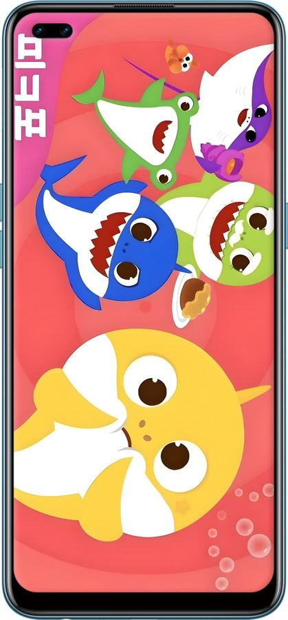 TPU чехол Бейби Шаркс для Oppo A93 - 6305b-2185 изображение 