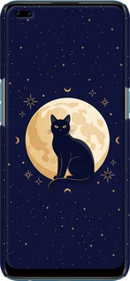 3D пластиковый матовый чехол Cute Cat Celestial/Witchy для Oppo Reno 4 Lite - 6787m-2099 изображение 