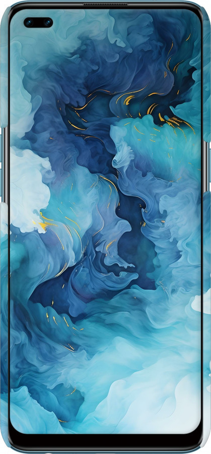 3D пластиковий матовий чехол Акварель для Oppo Reno 4 Lite - 6320m-2099 изображение 