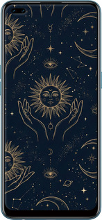 2D пластиковий чехол Celestial Harmony: Sun & Moon Gold Mystic Pattern для Oppo Reno 4 Lite - 6778t-2099 изображение 