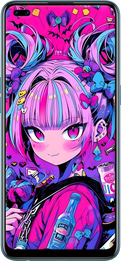 2D пластиковый чехол Аниме милаха для Oppo Reno 4 Lite - 6314t-2099 изображение 