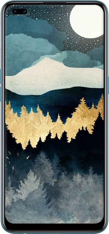 2D пластиковий чехол Нічний краєвид з лісом та горами для Oppo A93 - 6493t-2185 изображение 